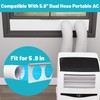 Chiligent Dual Hose Portable Air Conditioner Window Kit, 5.9" Diameter