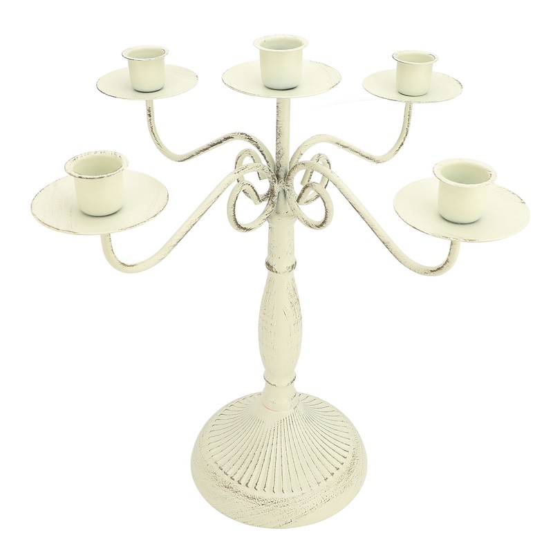 European Style Candelabra 5 Arms Iron Elegant Candle Stick Candelabra