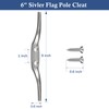 NQ Flag Pole Cleat Hook -6 Inch Zinc Alloy Blind