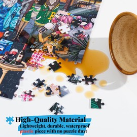 Plastic Jigsaw Puzzle for Adults,2178 Pieces in 9 Bags for Family Game, Panoramic Dog Party for Home Decor, Perfect Snap,56×12.5 Inches Hipazous