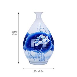 Jarrones de cerámica de Loto clásico de Alta Calidad para la decoración del hogar, Boda, Sala de Estar, Dormitorio, Mesa de Oficina, jarrones de Flores