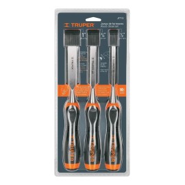 Juego De 3 Formones Mango Comfort Grip Truper 17759