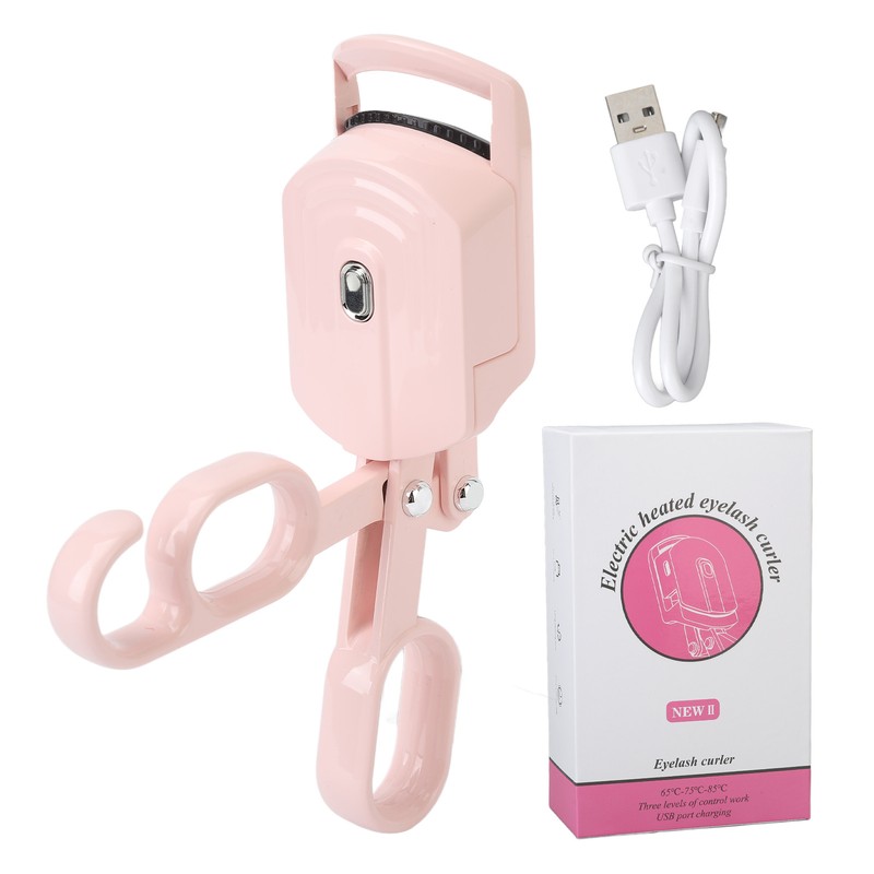 Heated Eyelash Curler Rechargeable 3 Levels Temperature Long Lasting Electric