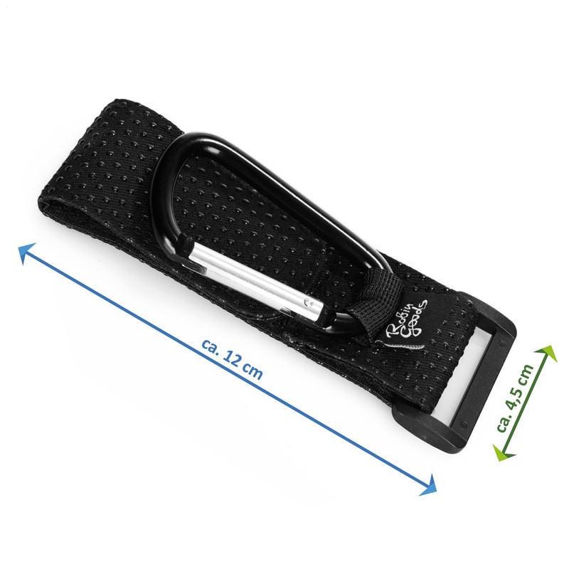 Robin Goods® 4 x pram hooks with non-slip rubber nubs
