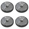 Pack of 4 white round reflectors for more safety in