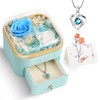 minstely Preserved Real Roses with Necklace, I Love You Rose