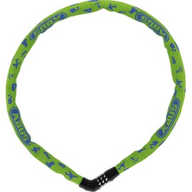 ABUS Steel-O-Chain 4804C Symbols - Combination Lock for Children's Bikes - ABUS Security Level 3 - 75 cm - Yellow/Green