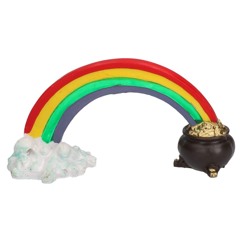 AB Tools Aquatic Aquarium Decor Rainbow Pot Of Gold Fish