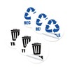 Operitacx Bin Stickers Numbers for Trash Garbage Can Sticker of