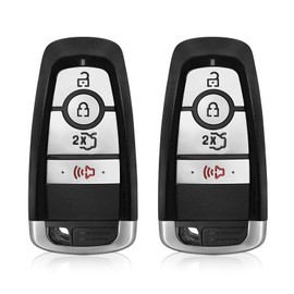 2 Keylessbest Replacement for Ford Edge Explorer Fusion Mustang Key Fob Remote Control 2017 2018 2019 2020 2021 2022 4 Buttons 315MHz M3N-A2C93142300,Black