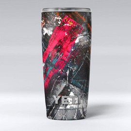 Design Skinz Abstract Grungy Oil Mess - Skin Decal Vinyl Wrap Kit compatible with the Yeti Rambler Cooler Tumbler Cups
