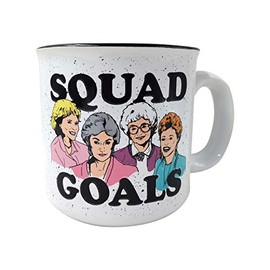 Silver Buffalo Golden Girls Squad Goals Group 20-Oz Ceramic Camper Mug, multicolor (GOL520E1)