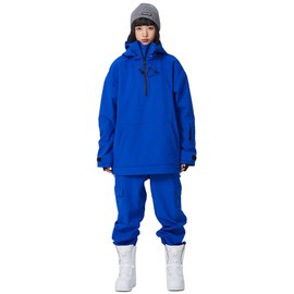 RIUIYELE Women's Ski Suit Outdoor Sports Snowboarding Jacket and Pants Waterproof Snowsuit Snow Suit Klein Blue M