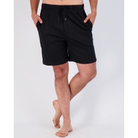 3 Pack: Men's Cotton Pajama Shorts Jersey Knit Sleep Bottoms Sleepwear PJ Pijama Para Hombres Drawstring Waistband Pockets Modal Soft Button Fly Essentials Lounge House Wear Comfy PJ-Set 6,XXL