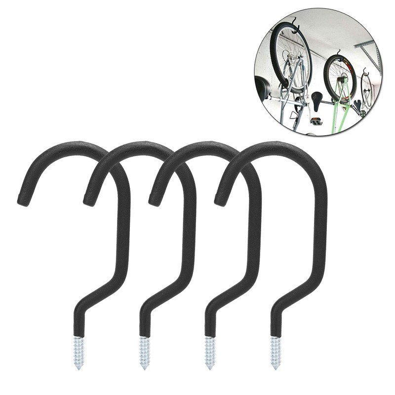 4pcs Metal Bike Wall Mount Storage Holders Garage Bicycle Hanger