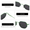 ZENOTTIC Mini Cool Octagonal Sunglasses Women Men Polarised Metal Frame