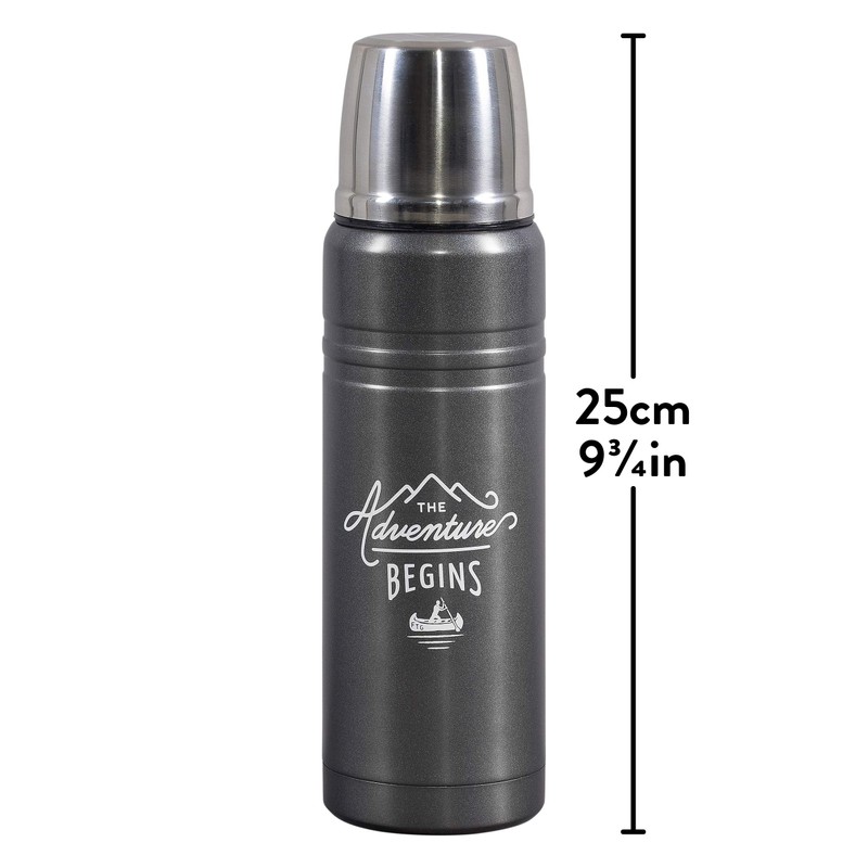 Gentlemen's Hardware Unisex's GEN329 Hip Flask, Gunmetal, 180 ml