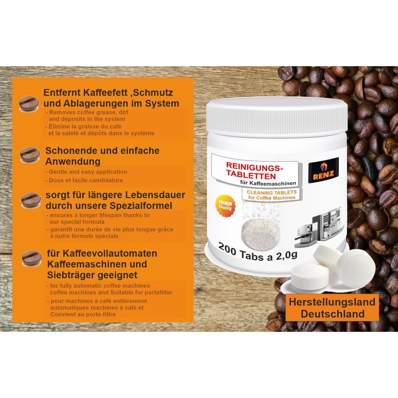 Cleaning Tablets 2 g for Fully Automatic Coffee Machines and
