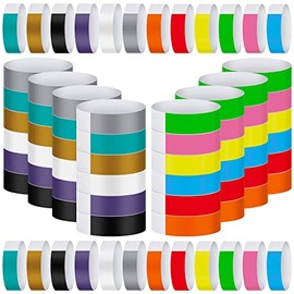 1200 Pack Paper Wristbands for Events Variety Neon Wrist Bands Lightweight Concert Wristbands Colored Waterproof Hand Bands for Party (Mixed Colors)