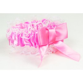 Hen Party Garter White Lace Rose