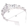 Triko Tiara Brillante con Peinetas para Niñas y Mujeres, Coronas