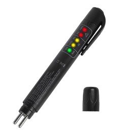 ariarly Brake Fluid Tester, Auto Brake Diagnostic Testing Tool, Hydraulic Fluid Liquid Oil Analyzer with 5 LED Indicators, Brake Diagnostic Testing Tool for DOT3 DOT4 Brake Fluid