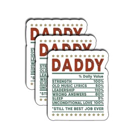 (3 PCS) Daddy Still The Best Job Ever Sticker Gifts for Daddy Grandpa Father Day Son Decoration for Books Laptops Phones Tumbler Waterproof Vinyl for Water Bottle Decals Men Lover Sticker 3x2.5 Inch