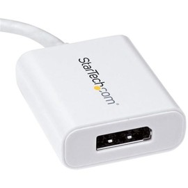 StarTech.com USB C to DisplayPort Adapter - 4K 60Hz/8K 30Hz - USB Type-C to DP 1.4 HBR2 Adapter Dongle - Compact USB-C (DP Alt Mode)Monitor Video Converter - Thunderbolt 3 Compatible - White(CDP2DPW)