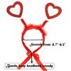 Disfraz de perro de San Valentín, diadema de corazón rojo