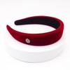Burnaby Wide Red Velvet Thick Point Hair Band / 버나비