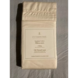 Everhome 700 TC KING Egyptian Cotton Pillowcases Set Of 2 (ivory)