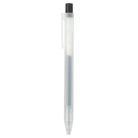 Muji Smooth Gel Ink Ballpoint Pen Knock Type 10-Pieces Set, 0.5 mm Nib Size, Black