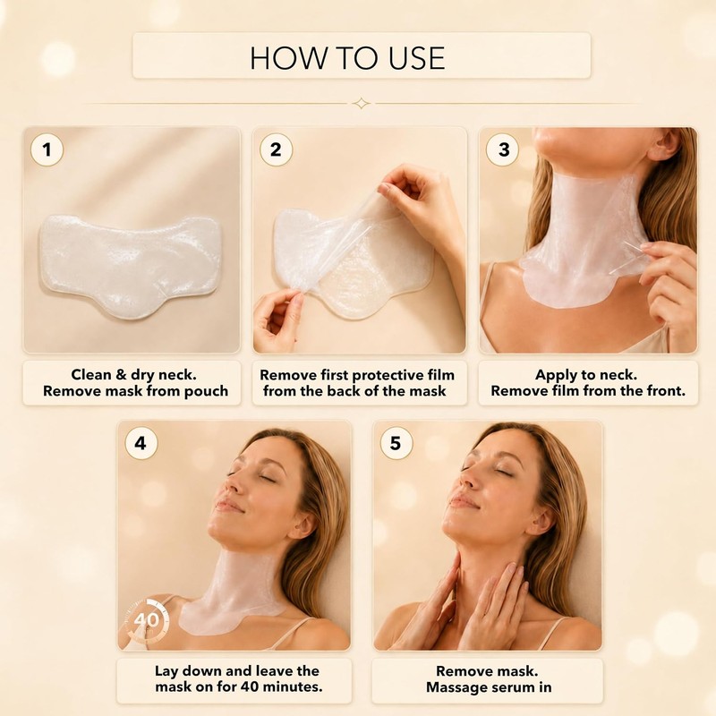 Neck Lifting Hydrating Firming Intense Treatment Bio - Cellulose Mask