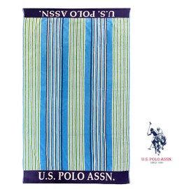 U.S. Polo Assn. Oversized (40” x 70”) Striped Nautical Design Beach Towel - Luxury Plush Cotton Hotel Quality for Bath, Pool - Port Stripe