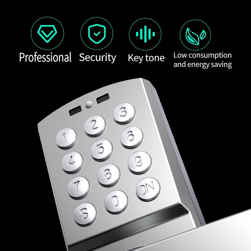 Pionevox Keyless Entry Keypad Door Lock with Handle-Digital Smartcode for