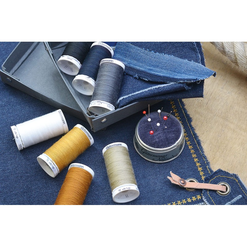 Gütermann Creativ Sewing Thread Set with 12 Spools Professional Denim
