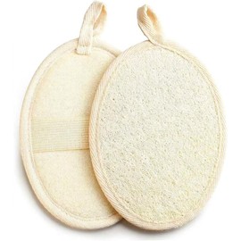 Exfoliating Body Scrubber Silicone, Compact Lightweight Accessory for Travel and Daily Use - LWJTTDFJ Natural Loofah Sponge Exfoliating