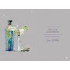 Cherry Orchard Friend Birthday Card with Gin Bottle Image, Gold