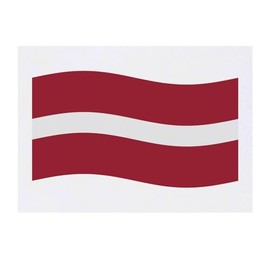'Waving Latvian Flag' Temporary Tattoo - Water Resistant, Skin-Safe, Non-Toxic Transfer (TO00068749)