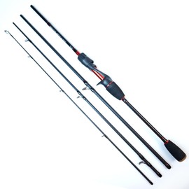 MerryYard Seasprite IV Casting Travel Fishing Rods,Portable Collapsible,High Performance Carbon Blank 24T+30T, Stainless Steel Line Guides w/Zirconium Oxide Rings Tip Top(Cast-6'0"-L-F-4pcs)