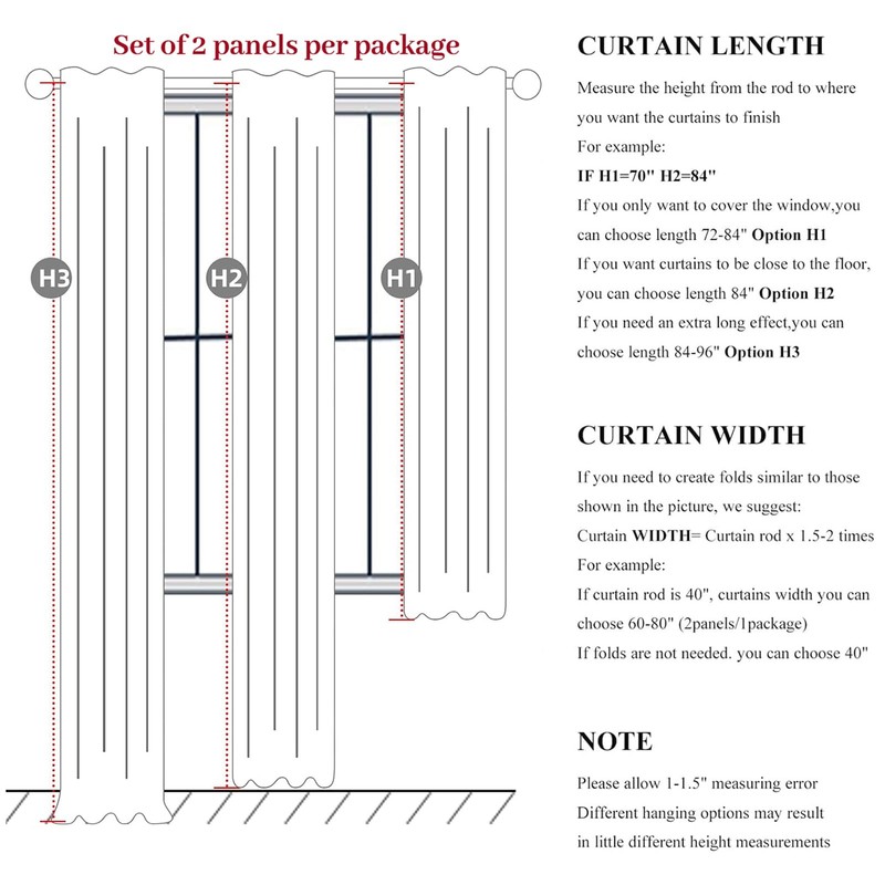 Cream Blackout Curtains & Drapes 96 Inches Long 2 Panels
