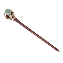 Ipetboom Hanfu Hairpin Vintage Hair Accessories Chinese Hair Sticks for Buns Vintage Hair Stick Hairpin Vintage Hair Sticks Wood Hair Forks Simple Bride Jade Pendant Red Sandalwood
