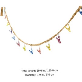 Cotton Stuffed Animal Storage Chain with Clip,1Set Stuffed Animals Storage Chain Stuffed Animal Storage Hanging Chain with Clip,Stuffed Animal Display Holder Chain,Hanging Stuffed Animal Storage Chain