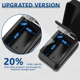 Piclafe Car Window Lock Box for Turo, Car Key Lock Box with Key Labeling Tag, Car Lock Box Fit for Ride Share, Turo, GetAround, Larger Capacity, Weather-Proof Protective Cover(New Version)