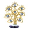 YU FENG Golden Turkish Evil Eyes Tree with Blue Evil