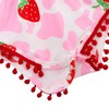 Leapparel Baby Girl Strawberry Clothes Toddler Playsuit Pink and White