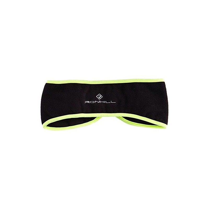 Ronhill Run Head Band - Black/Fluorescent Yellow, Medium/Large