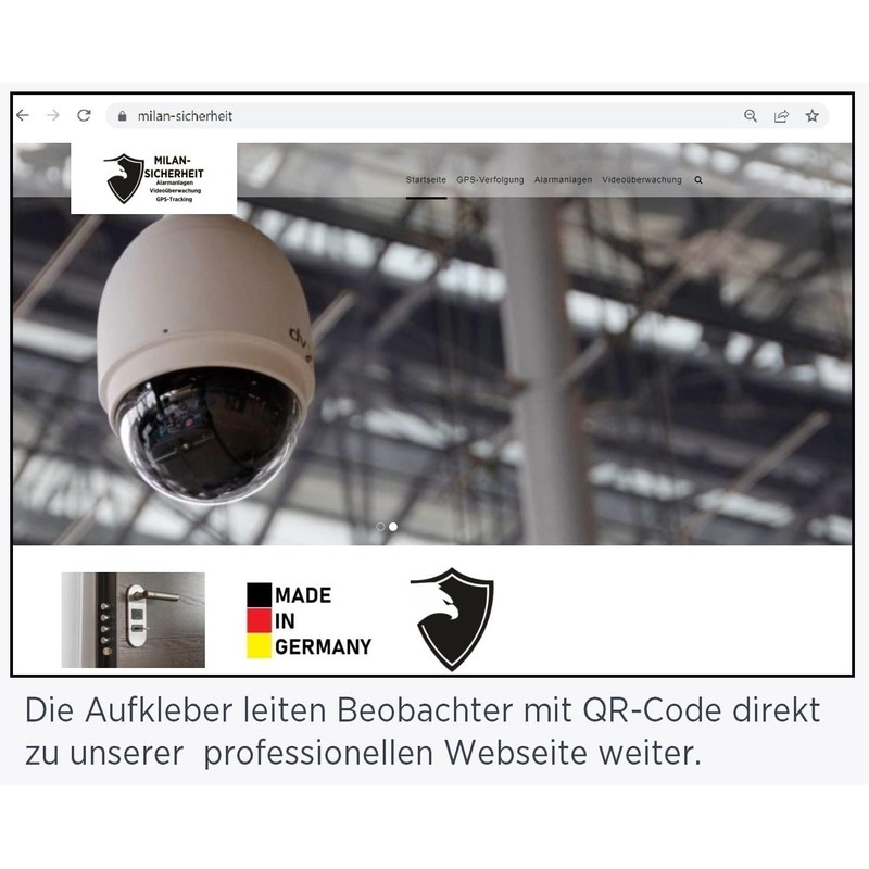 GPS Anti-Theft Sticker - Tracking Warning Sticker with Website -