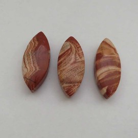 Edelsteinartikel Jasper Red Pendant | Red Jasper Stone with Hole | Jasper Red Navette Necklace Pendant, Gemstone, Jasper Red