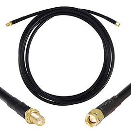 10 ft Low-Loss Coaxial Extension Cable (50 Ohm) SMA Male to SMA Female Connector, GEMEK Pure Copper Coax Cables - Antenna Lead Extender for 3G/4G/5G/LTE/ADS-B/Ham/GPS/WiFi/RF Radio Use (Not for TV)